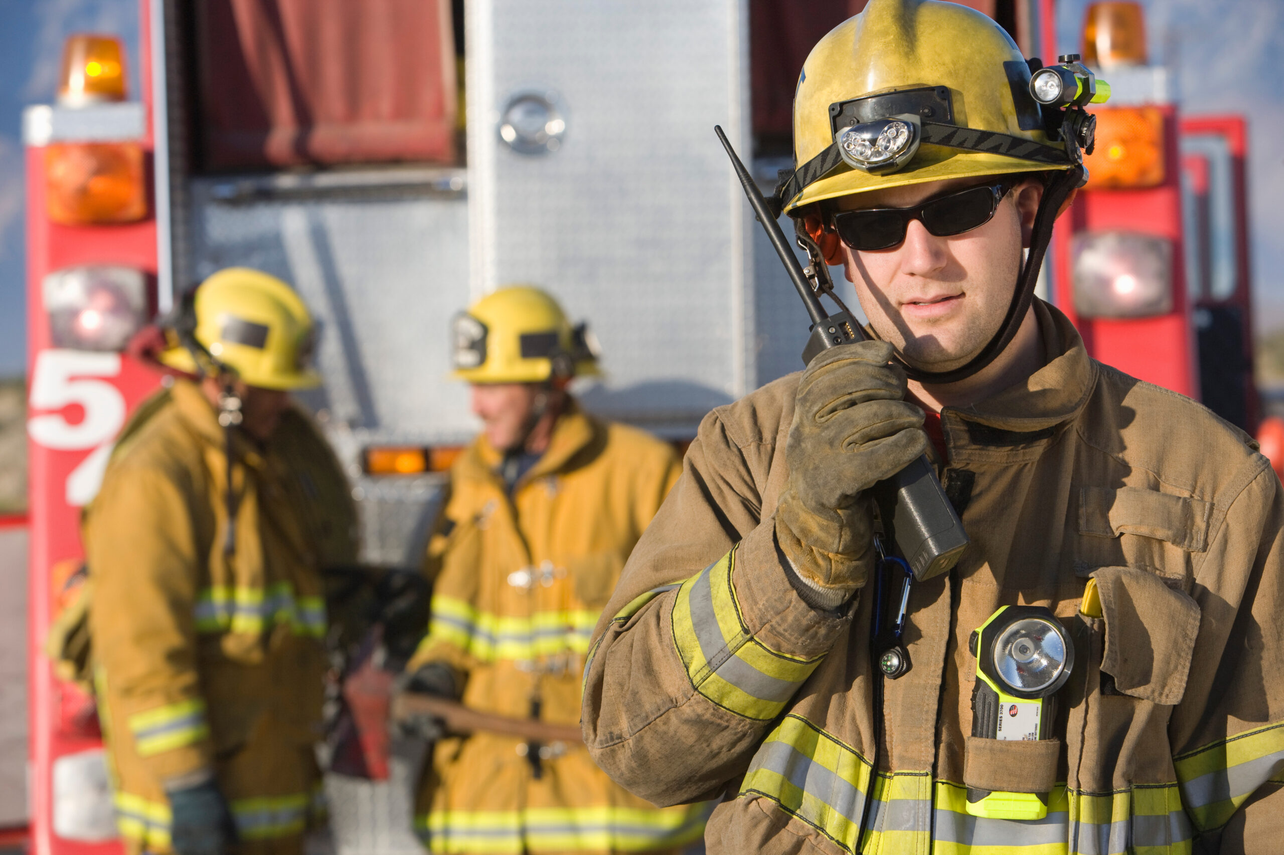 Fire Fighter Using Radio