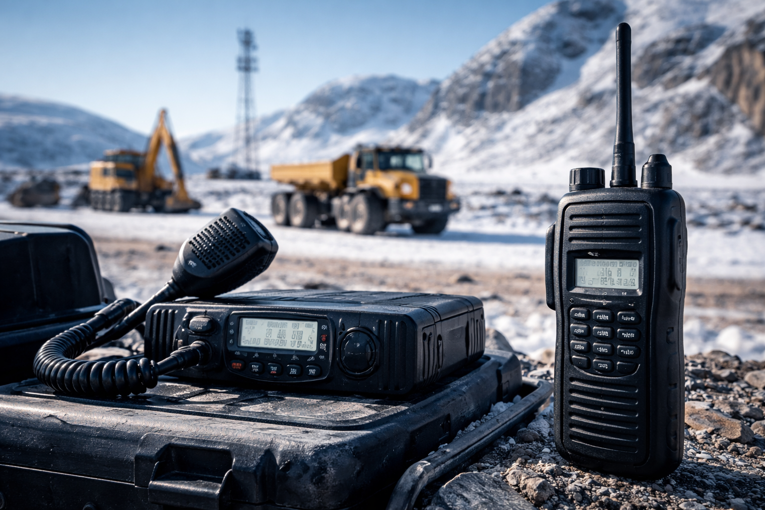 Radios at A mine site
